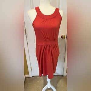 Ann Taylor Loft Peach orange cotton blend dress size small